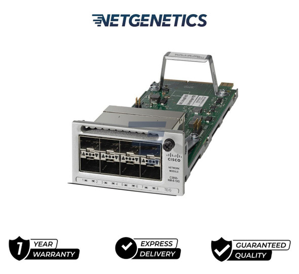 The Cisco C3850-NM-8-10G is a member of the Cisco Catalyst 3850 Series of network switches and accessories. The Cisco Catalyst 3850 Series is a collection of MultiGig and 10-Gbps switches designed to aid in scaling up and protecting investments.

Cisco Catalyst C3850-NM-8-10G :8 x Gigabit Ethernet/8 x 10 Gigabit Ethernet network module spare.