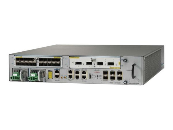 Part of the Cisco® ASR 9000 Series, the Cisco ASR 9001 Router (Figure 1) is a compact high-capacity Provider Edge (PE) router that delivers 120 Gbps of nonblocking, full-duplex fabric capacity in a two-rack-unit (2RU) form factor. Based on the same Cisco IOS® XR software image as the other routers in the Cisco ASR 9000 Series, the Cisco ASR 9001 Router delivers the features and services found on the ASR 9000 Series platforms, allowing customers to standardize on the same Cisco IOS XR image. The Cisco ASR 9001 Router has an Integrated Route Switch Processor (RSP) and two modular bays that support 1 GE, 10 GE, and 40 GE Modular Port Adapters (MPAs). The base chassis has four integrated 10 GE Enhanced Small Form-Factor Pluggable (SFP+) ports, a GPS input for stratum-1 clocking, Building Integrated Timing Supply (BITS) ports, and management ports.