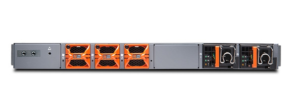 MX204 is a Juniper MX204 chassis with 3 fan trays and 2 power supplies incl. Junos. The SDN-ready MX204 Universal Routing Platform is a cloud-grade routing platform that offers you ultra-high density and throughput in a space- and power-optimized package. The MX204 addresses the emerging edge and metro Ethernet networking needs of service providers, mobile, web-scale operators, and MSOs by delivering 400 Gbps of throughput in support of high-density 10GbE, 40GbE, and 100GbE interfaces—all in just one rack unit.

Quick Spec
Table 1 shows the quick spec.

SKU

MX204

Description

Juniper MX204 chassis with 3 fan trays and 2 power supplies incl. Junos

System Capacity

400 Gbps

Switch Fabric Capacity per Slot

N/A

DPCs and/or MPCs per Chassis

Built-in

Chassis per Rack

42

Dimensions (W x H x D)

17.6 x 1.75 x 18.7 in (44.7 x 4.45 x 47.5 cm)

Mounting

Four-post rack

Product Details
Figure 1 shows the front panel of MX204 chassis.
