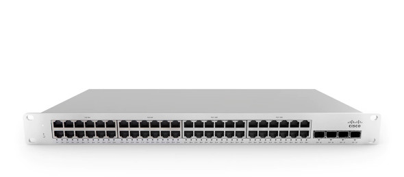 Cisco Meraki MS210 switches provide Layer 2 access switching for branch and small campus locations. The MS210 includes 4 x 1G SFP uplinks and physically stacks with the MS225 to gain access to its 10G uplink. This family also supports an optional, rack-mountable PSU (Cisco RPS-2300) for power redundancy requirements

Cisco Meraki switches are built from the ground up to be easy to manage without compromising any of the power and flexibility traditionally found in enterprise-class switches. The Meraki MS is managed through an elegant, intuitive cloud interface, rather than a cryptic command line. To bring up a Meraki switch, just plug it in; there's no need for complicated configuration files or even direct physical access to the switch.