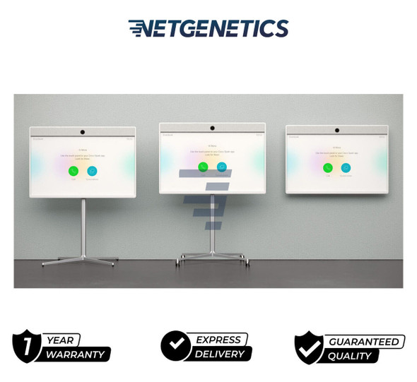 Bring intelligent views to every room. Discreet, integrated cameras provide ideal framing of participants and active speaker tracking. The systems wake when you walk into the room, and you can use your personal device to control them.

See your content in 4K resolution and share it over a wired or wireless connection. With support for dual screens, you can even share two content resources in local meetings.

*GPL - with Cisco Floor Stand Kit (CS-ROOM55-FSK) - Video conferencing kit - 2 x Cisco TelePresence Table Microphone 20 (CTS-MIC-TABL20+)