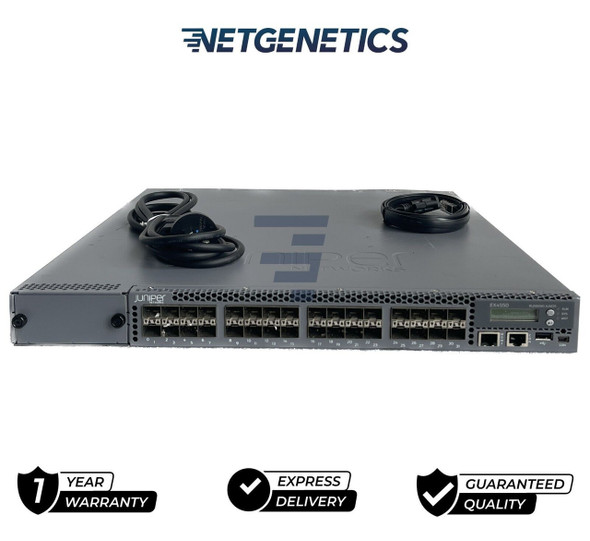 The Juniper EX4550-32F-AFI Ethernet switch offers 32 wire-speed GbE or 10 GbE pluggable ports in a compact one rack unit base platform. The expansion modules increase the EX4550’s density to 48 wire-speed GbE or 10 GbE ports, delivering 480 Gbps of layer 2 and layer 3 connectivity.

The EX4550 switches offer an economical, power-efficient and compact solution for aggregating 10 GbE uplinks from access devices in core data center and building deployments. The switches easily meet enterprise core switch requirements by delivering wire-speed performance on every port, full device redundancy and dual-speed GbE and 10 GbE interfaces. The EX4550 switche includes support for Layer 3 dynamic routing protocols such as RIP and OSPF, MPLS services such as layer 2 and layer 3 VPNs, and a comprehensive quality-of-service (QoS) feature set.

Both switches also support Juniper’s unique Virtual Chassis technology, dramatically reducing complexity and introducing a new level of flexibility for data center top-rack or end-row server aggregation