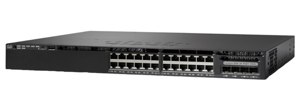 NEW Cisco WS-C3650-48FS-S 48x 1GB PoE+ RJ-45 4x 1GB SFP Switch