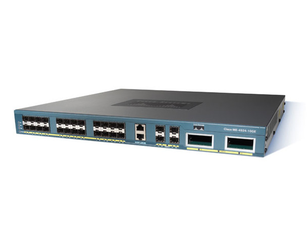 The Cisco® ME 4924-10GE Switch is a next-generation Layer 3 user-facing premise equipment aggregation device purposely built for high-performance Carrier Ethernet networks. Based on Cisco Catalyst® 4900 Series Switch technology,