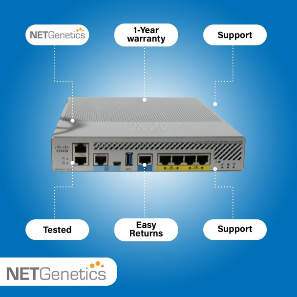 AIR-CT3504-K9 is optimized for 802.11ac Wave 2 performance, the intent-driven Cisco DNA ready Cisco 3504 Wireless Controller with Cisco Multigigabit Ethernet technology is a compact, highly scalable, service-rich, resilient, and flexible platform that enables next-generation wireless networks for small to medium-sized enterprises and branch office deployments.