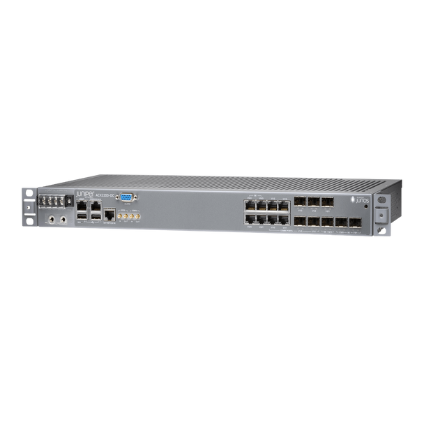 The ACX2200 Universal Metro Router is a compact, Ethernet-only, environmentally hardened router with fanless passive cooling. It has a fixed-port configuration that includes four copper 10/100/1000-Mbps interfaces, four combination copper/fiber GbE ports, two GbE SFP ports, and two 10 GbE SFP+ ports, making it ideal for IP-RAN deployments. A built-in service engine makes the ACX2200 fully customizable and future-proofed for LTE-Advanced and 5G requirements. The scalability and reliability of the ACX2200 improves customer satisfaction while lowering the total cost of operating, maintaining, and updating the network infrastructure for service providers and enterprises.