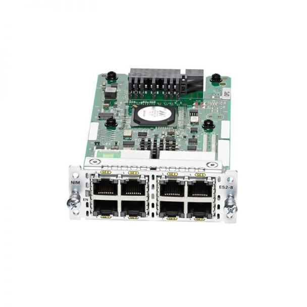 NIM-ES2-8-P 8-PORT POE/POE+ SWITCH NETWORK INTERFACE MODULE FOR 4000 ISRSNEW NIM-ES2-8-P 8-PORT POE/POE+ SWITCH NETWORK INTERFACE MODULE FOR 4000 ISRS NEW NIM-ES2-8-P 8-PORT POE/POE+ SWITCH NETWORK INTERFACE MODULE FOR 4000 ISRS

The 8-port Cisco Gigabit Ethernet LAN Switch Network Interface Module (NIMs) NIM-ES2-8-P can reduce your company’s total cost of ownership (TCO) by integrating Gigabit Ethernet switch ports within Cisco 4000 Series Integrated Services Routers (ISRs). These low-density Gigabit Ethernet switches offer small to medium-sized businesses and enterprise branch offices a combination of switching and routing integrated into a single device
