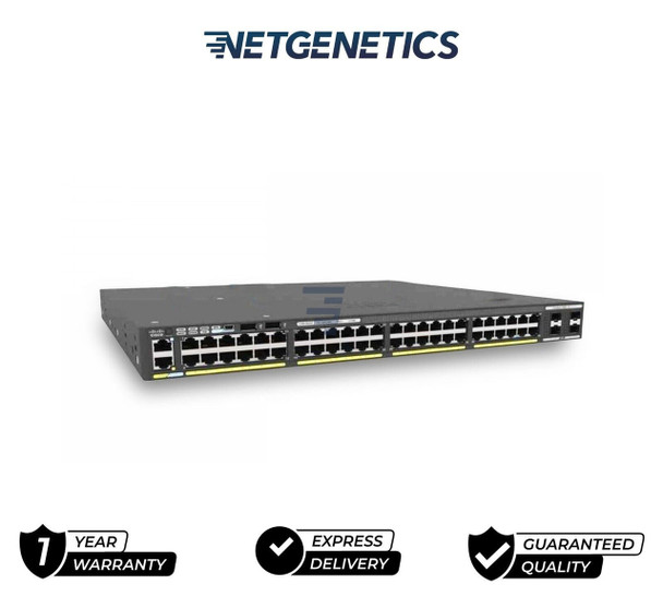 The Cisco Catalyst WS-C2960X-48TS-L Cisco 2960X 48 Port Network Switch is a fixed-configuration, stackable Gigabit Ethernet switch that provides enterprise-class access for campus and branch applications. This Ethernet switch operates on Cisco IOS Software and supports simple device and network management. It offers advanced Layer 2 and Layer 3 features as well as optional PoE+ power. The switches deliver enhanced application visibility, network reliability, and network resiliency.