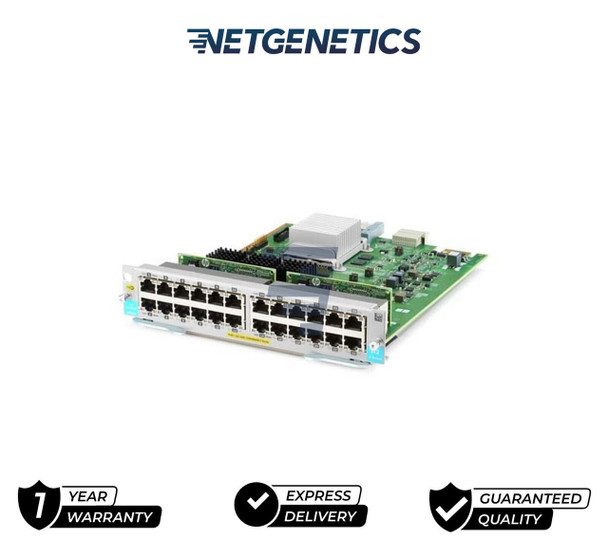 The HPE 24-port 10/100/1000 PoE module J9986A with the 5400R zl2 Switch Series.