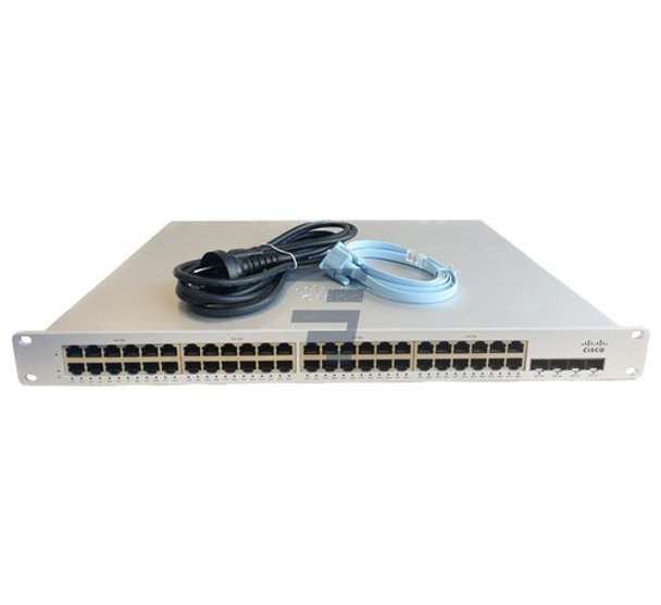 Cisco Meraki MS210 switches provide Layer 2 access switching for branch and small campus locations. The MS210 includes 4 x 1G SFP uplinks and physically stacks with the MS225 to gain access to its 10G uplink. This family also supports an optional, rack-mountable PSU (Cisco RPS-2300) for power redundancy requirements

Cisco Meraki switches are built from the ground up to be easy to manage without compromising any of the power and flexibility traditionally found in enterprise-class switches. The Meraki MS is managed through an elegant, intuitive cloud interface, rather than a cryptic command line. To bring up a Meraki switch, just plug it in; there's no need for complicated configuration files or even direct physical access to the switch.