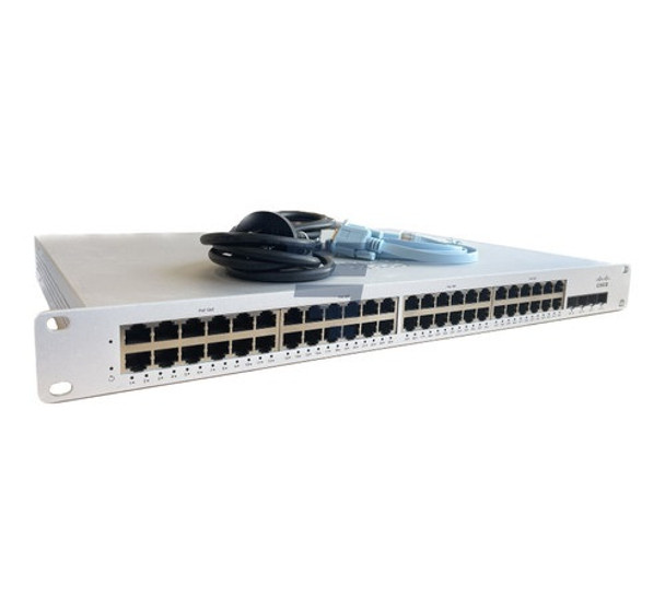 Cisco Meraki MS210 switches provide Layer 2 access switching for branch and small campus locations. The MS210 includes 4 x 1G SFP uplinks and physically stacks with the MS225 to gain access to its 10G uplink. This family also supports an optional, rack-mountable PSU (Cisco RPS-2300) for power redundancy requirements

Cisco Meraki switches are built from the ground up to be easy to manage without compromising any of the power and flexibility traditionally found in enterprise-class switches. The Meraki MS is managed through an elegant, intuitive cloud interface, rather than a cryptic command line. To bring up a Meraki switch, just plug it in; there's no need for complicated configuration files or even direct physical access to the switch.