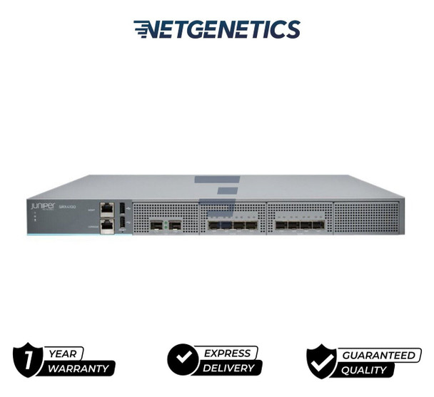 The Juniper Networks SRX4100 Services Gateway is high-performance, next-generation firewall and hardware-accelerated security services gateway that protects mission-critical data center networks, enterprise campuses, and regional headquarters. The SRX4100 not only provides best-in-class security and advanced threat mitigation capabilities, it also integrates carrier-class routing in the same platform. The SRX4100 delivers a next-generation security solution that supports the changing needs of cloud-enabled enterprise networks.

Whether rolling out services in an enterprise data center or campus, connecting to the cloud, complying with industry standards, or achieving operational efficiency, the SRX4100 helps organizations realize their business objectives while providing scalability, ease of management, secure connectivity, and advanced threat mitigation capabilities. The SRX4100 protects key corporate assets, acts as an enforcement point for cloud-based security solutions, and provides application visibility