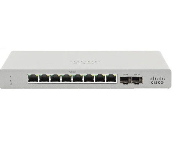 "Discover the Cisco Meraki MS120-8-HW Unclaimed Switch at NetGenetics.com. This powerful network solution features 8x 1GB RJ-45 ports and 2x 1GB SFP ports for seamless connectivity. Explore now!"