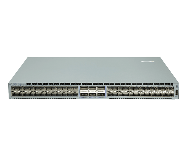 Arista DCS-7280SR-48C6-F 48x 10GbE SFP+ 6x 100GbE QSFP Switch F-R Airflow part of the Arista 7280R Series of fixed systems, including the 7280R, 7280RA, 7280R2, 7280R2A and the 7280R2K, are key components of the Arista 7000 Series portfolio of data center switches. The Arista 7280R Series are purpose built 10/25/40/100GbE systems built for the highest performance environments, and to meet the needs of the largest scale data centers and service providers.

They deliver scalable L2 and L3 resources and high density with advanced features for network monitoring, precision timing and network virtualization to deliver scalable and deterministic network performance while simplifying designs and reducing Opex. The 7280R capabilities address the requirements for modern networking and rich multi-media content delivery requiring a lossless forwarding solution in a compact and energy efficient form factor.

The 7280R can be deployed in a wide range of open networking solutions including large scale layer 2 and layer 3 cloud designs, overlay networks, virtualized or traditional enterprise data center networks. Deep packet buffers and large routing tables allow for internet peering, interconnect and Inter-DC networking. The broad range of interfaces and density choice provides deployment flexibility.