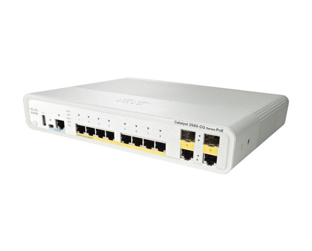 The Cisco Catalyst C3560CX-8PC-S Network Switch is ideal for high-speed data connectivity, Wi-Fi backhaul, and PoE+ connectivity in places where space is at a premium. Featuring a compact design and quiet, fanless operation, this managed switch can come out of the data closet and be placed closer to users, meaning shorter cable runs and greater flexibility for your network deployment