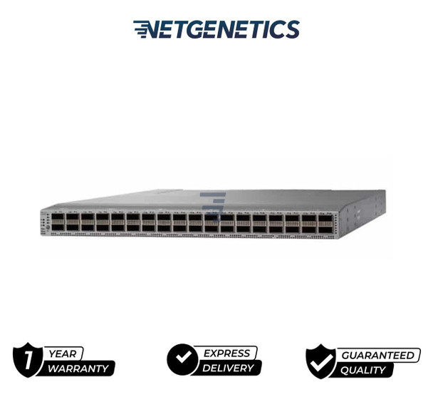 N9K-C9332C is the Nexus 9332C ACI Spine switch with 32p 40/100G QSFP28, 2p 1/10G SFP. The Cisco Nexus 9332C is the smallest form-factor 1-Rack-Unit (1RU) spine switch for Cisco ACI that supports 6.4 Tbps of bandwidth and 2.3 bpps across 32 fixed 40/100G QSFP28 ports and 2 fixed 1/10G SFP+ ports. Breakout is not supported on ports 1 to 32. The last 8 ports marked in green support wire-rate MACsec encryption.

Quick Specs
Table 1 shows the Quick Specs.

Product Code

N9K-C9332C

Physical

●  32-port 40/100G QSFP28 ports & 2-port 1/10G SFP+ ports

●  1100 watt (W) AC, DC or HVAC/HVDC power supplies (up to 2)

●  Hot-swappable, 5 fans with redundancy

●  System memory: 16 GB

●  SSD: 256GB

●  USB: 1 port

●  RS-232 serial console ports: 1

●  Management ports:

2 (1 x 10/100/1000BASE-T and 1 x 1-Gbps SFP+)

●  Broadwell-DE CPU: 4 cores

Physical (H x W x D)

1.7 x 17.3 x 22.9 in. (4.4 x 43.9 x 58.1 cm)

Weight (chassis)

25.1lb (11.4kg) with power supplies and fans, 19 lb (8.6kg) without power supplies and fans

The Accessories
Table 2 shows the supported accessories.

Model

Description

N9K-C9300-FAN3

Nexus 9300 Fan 3, Port-side Intake

N9K-C9300-FAN3-B

Nexus 9300 Fan 3, Port-side Exhaust

NXA-FAN-160CFM-PI

Nexus Fan, 160CFM, port side intake airflow

NXA-FAN-160CFM-PE

Nexus Fan, 160CFM, port side exhaust airflow

NXA-FAN-35CFM-PI

Nexus Fan, 35CFM, port side intake airflow

NXA-FAN-35CFM-PE

Nexus Fan, 35CFM, port side exhaust airflow

N9K-PAC-1200W

Nexus 9300 1200W AC PS, Port-side Intake

N9K-PAC-1200W-B

Nexus 9300 1200W AC PS, Port-side Exhaust

NXA-PAC-1100W-PE2

Nexus 1100W AC PS, Port-side Exhaust

NXA-PAC-1100W-PI2

Nexus 1100W AC PS, Port-side Intake

NXA-PAC-1200W-PE

Nexus 1200W AC PS, Port-side Exhaust

NXA-PAC-1200W-PI

Nexus 1200W AC PS, Port-side Intake

N9K-PUV-1200W

Nexus 1200W, 200-277AC,240-380DC, Dual airflow PSU

UCS-PSU-6332-DC

930W -48V DC PS, Port-side Exhaust

UCSC-PSU-930WDC

930W -48V DC PS, Port-side Intake

NXA-PDC-930W-PE

Nexus 930W -48V DC PS, Port-side Exhaust

NXA-PDC-930W-PI

Nexus 930W -48V DC PS, Port-side Intake

Compare to Similar Items
