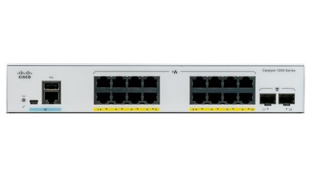 Cisco - C1000-16FP-2G-L Catalyst C1000-16FP Ethernet Switch- 16 Ports