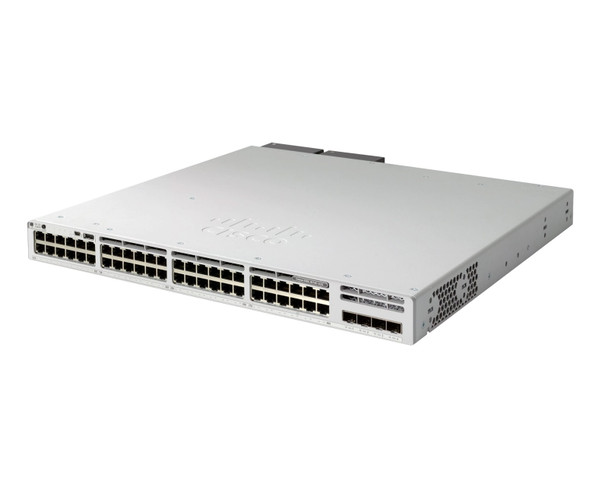 Model: Cisco Catalyst 9300L-48PF-4X-E
Description: This switch is part of the Cisco Catalyst 9300 Series, which is designed for enterprise access networks. It offers advanced features and flexibility to handle a hybrid world where work happens anywhere, endpoints vary, and applications are distributed across various locations.
Key Features:
Stacking Bandwidth: Up to 1TB of stacking bandwidth using Stackwise-1T, making it the highest-density stacking solution with flexible uplink options.
Uplink Choices: The switch provides various uplink options, including 100G, 40G, 25G, Multigigabit, 10G, and 1G modular uplinks.
Mixed Stacking: You can stack Catalyst 9300X fiber switches with Catalyst 9300 and Catalyst 9300X Multigigabit switches, enabling high-speed fiber connectivity at the access layer.
Multigigabit Ports: The standalone Catalyst 9300X models support 48 mGig ports, and an 8-member stack can have up to 448 mGig ports.
90W UPOE+ Density: The switch supports up to 32 ports of 90W UPOE+ in standalone mode or 256 ports with an 8-member stack.
Secure Connectivity: It offers 100G IPsec in hardware and secure tunnel connectivity with AES-256 encryption.
Application Hosting: With increased capacity, additional RAM, and 2 x 10G AppGig Ports, you can host multiple Cisco Signed performance-savvy applications.
ThousandEyes Integration: End-to-end visualization of network paths from campus/branch to clouds/DC using Cisco ThousandEyes Network and Application Synthetics (included with Cisco DNA Advantage licenses).
Cisco ASAv Firewall: Application hosting on Cisco Catalyst 9300 Switches allows seamless addition of Cisco Adaptive Security Virtual Appliance (ASAv) for stateful inspection of traffic.