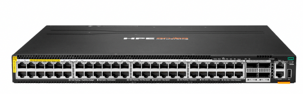 The HPE Aruba Networking CX 6300
Switch Series is a modern, flexible, and
intelligent family of stackable switches ideal
for enterprise network access, aggregation,
core, and data center top of rack (ToR)
deployments. Created for game‑changing
operational efficiency with built‑in security
and resiliency, the 6300 switches provide
the foundation for high‑performance
networks supporting IoT, mobile and cloud
applications.
Built from the ground up with a combination
of cutting‑edge hardware, software and
analytics and automation tools, the stackable
6300 switches are part of the HPE Aruba
Networking CX switching portfolio, designed
for today’s enterprise campus, branch, and
data center networks.
By combining a modern, fully programmable
OS with the HPE Aruba Networking Network
Analytics Engine, the 6300 switches
provide industry leading monitoring and
troubleshooting capabilities for the access
layer.
A powerful HPE Aruba Networking Gen7
ASIC architecture delivers performance
and robust feature support with flexible
programmability for tomorrow’s applications.
The HPE Aruba Networking Virtual Stacking
Framework (VSF) allows for stacking of up to
10 switches, providing scale and simplified
management. This flexible series has built‑in
wirespeed 1/10/25/50GbE1
 and 40/100GbE
uplinks and supports high density IEEE
802.3bt high power PoE. HPE Smart Rate
multi‑gigabit Ethernet paves the way for
high speed access points and IoT devices by
delivering fast connectivity and high power
PoE using existing cablin