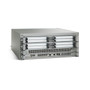 The Cisco ASR 1004 Router in a 4-rack unit (RU) form factor supports up to 8 shared port adapters (SPAs) and comes with one route processor and one embedded services processor slot. This provides flexibility for future upgrades, enhancing control plane and data plane scalability. The Cisco ASR 1004 Router provides up to 40 Gbps throughput support, making it a very cost-effective edge solution.