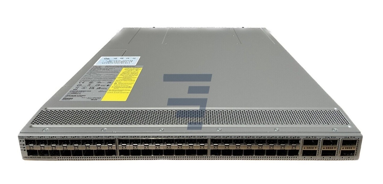 Cisco N9K-C93180YC-FX 48x 25GB SFP+ 6x 100GB QSFP28 MACsec Back