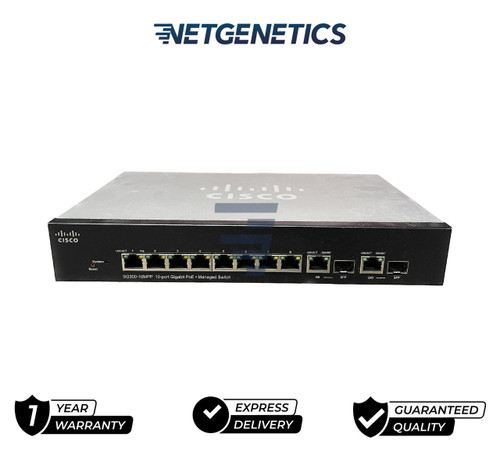 Cisco SG300-10MPP-K9-NA 10 Port Gigabit MaX GIGABIT PoE+Managed Switch