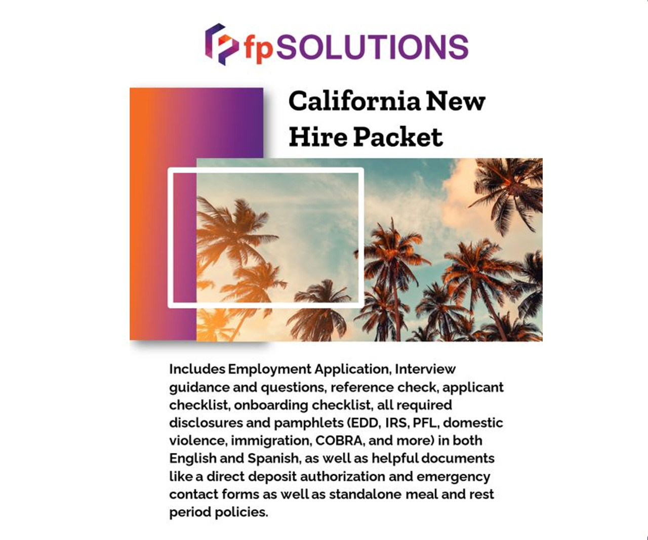 California New Hire Packet