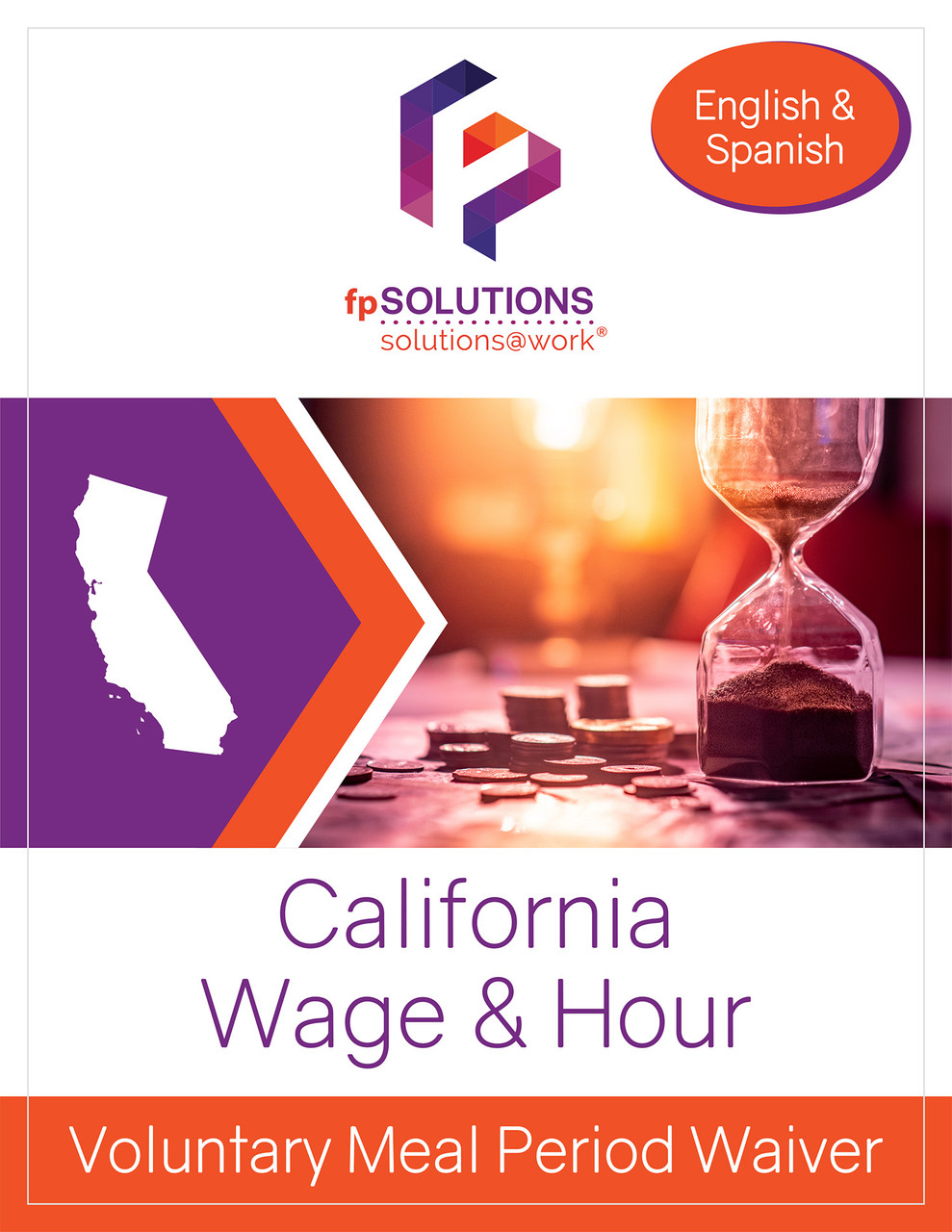 California Wage and Hour Voluntary Meal Period Waiver - English and Spanish Cover