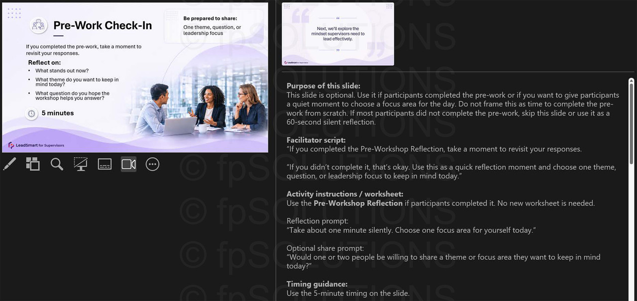 LeadSmart for Supervisors Training Sample 5
