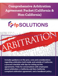 Comprehensive Arbitration Agreement Packet (California & Non-California) Cover