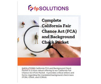 Complete California FCA and Background Check Packet