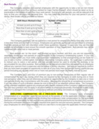 Meal and Rest Period Policies (California) Sample 3