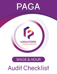 PAGA California Wage and Hour Audit Checklist Cover