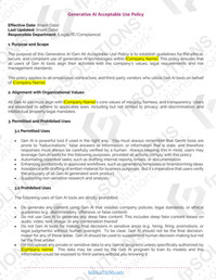 Generative AI Acceptable Use Policy Sample 2