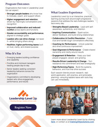 Leadership Level Up info back page