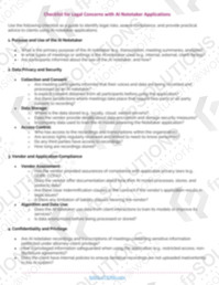AI Notetaker Checklist Sample 2
