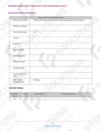 Third-Party Risk Management Policy Sample 1