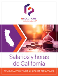 California Wage and Hour Voluntary Meal Period Waiver - Spanish Cover