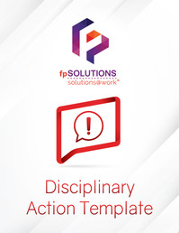 Disciplinary Action Template Cover