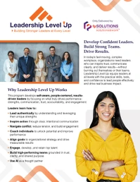 Leadership Level Up Info front page