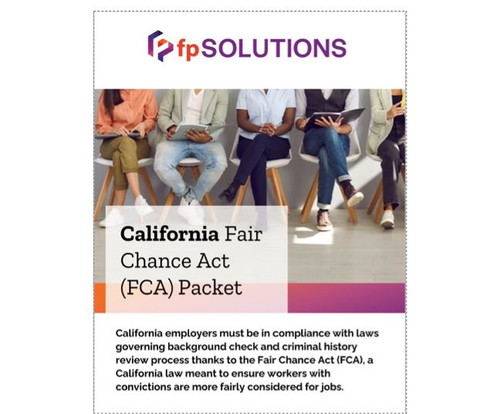 California Fair Chance Act (FCA) Packet