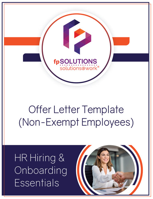 Offer Letter Template (Non-Exempt Employees)