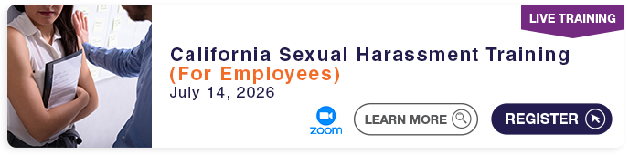 California Sexual Harassment Training for Employees