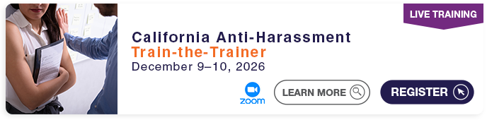California Sexual Harassment Train the Trainer