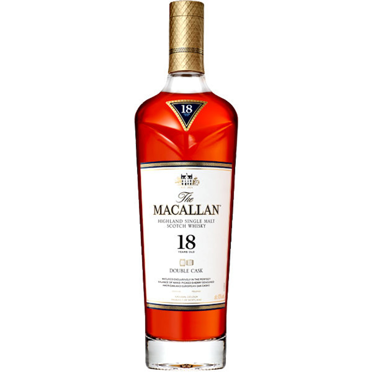 The Macallan 18 Year Old Double Cask Single Malt Scotch 750ml Rated 96-100WE