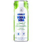 Absolut Vodka Soda Lime & Cucumber Sparkling Ready To Drink Cocktail 355ml 4-Pack