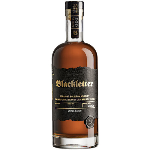 Blackletter Straight Bourbon Whiskey 750ml'