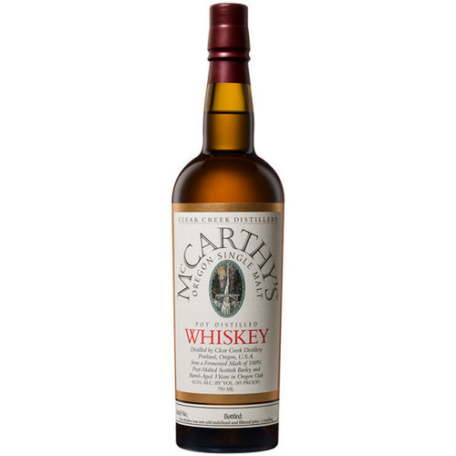 Clear Creek McCarthy's Oregon Single Malt Whiskey 750ml Clear Creek McCarthy's Oregon Single Malt Whiskey 750ml