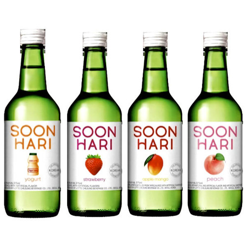 Soonhari Soju Mxed Flavors 375ml 4 Pack Soonhari Soju Mxed Flavors 375ml 4 Pack