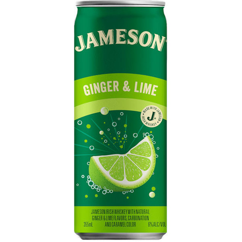 Jameson Ginger & Lime Ready To Drink Cocktail 355ml 4-Pack